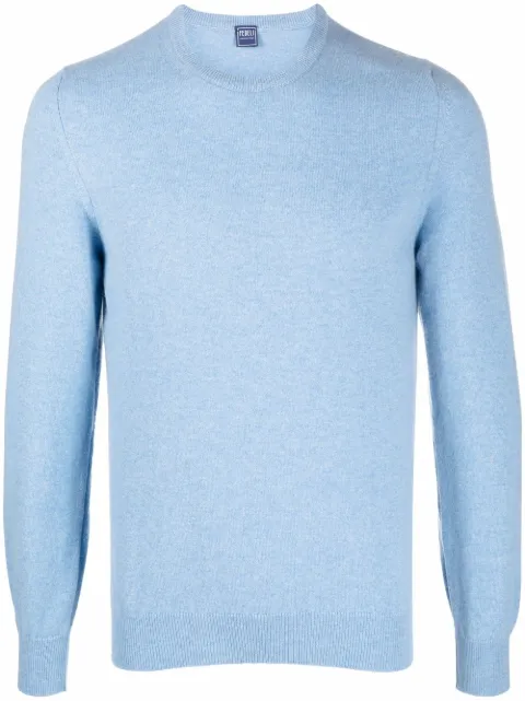 Fedeli fine cashmere jumper Blue 4UI07001