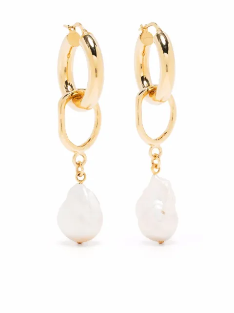 Mounser 14kt yellow gold-plated Object Found freshwater pearl earrings White MOUN2014G