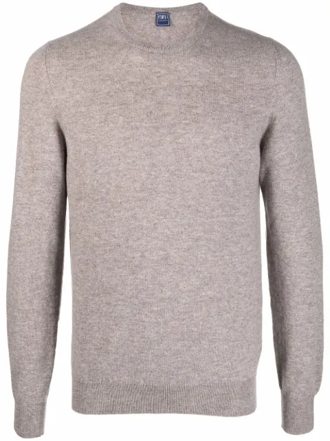 Fedeli marled cashmere jumper Neutrals 4UI07001