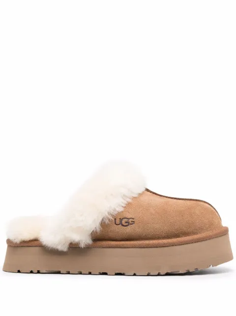 UGG Disquette shearling-lined suede sandals Neutrals 1122550