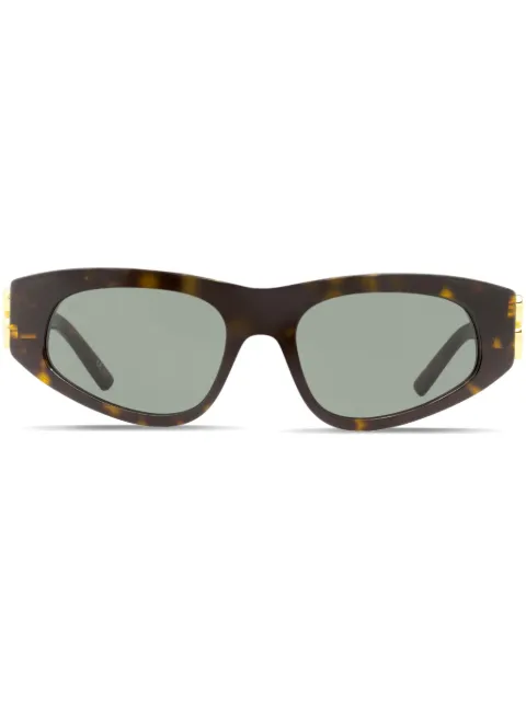 Balenciaga Eyewear logo-plaque arm sunglasses Brown 621642T0001