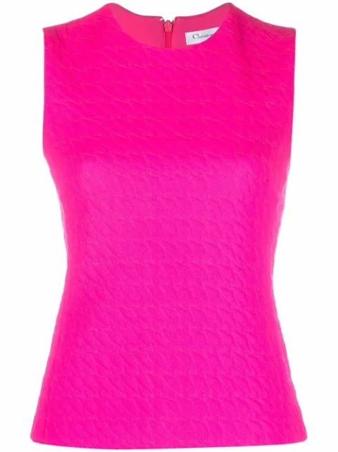 Christian Dior Pre-Owned 2010 jacquard sleeveless top Pink DIO140PT