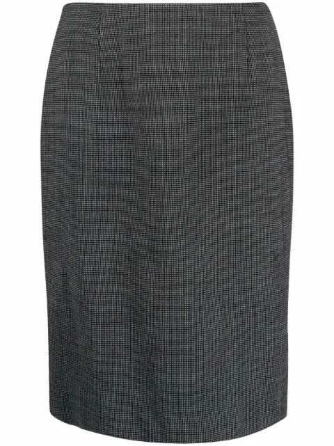 Christian Dior Pre-Owned 2010s high-waisted straight skirt Black HOLADIO140