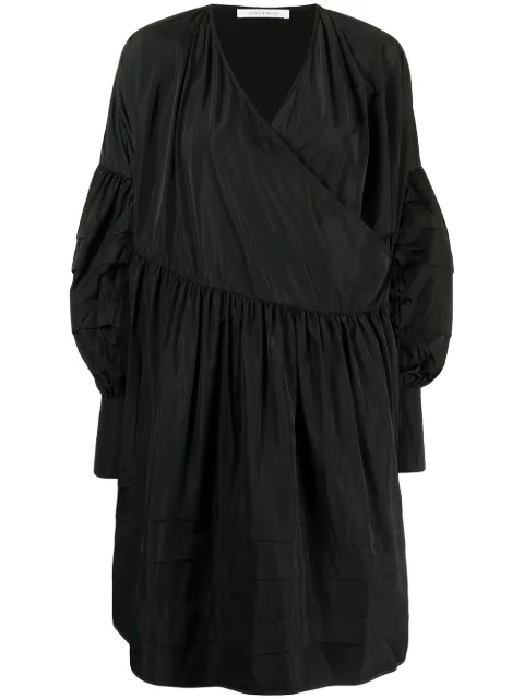 Cecilie Bahnsen wide wrap dress Black EDI0009AMALIEDRESS