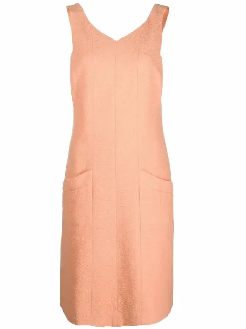 CHANEL Pre-Owned 2000s CC-buttons pinafore dress Orange CHN1350A