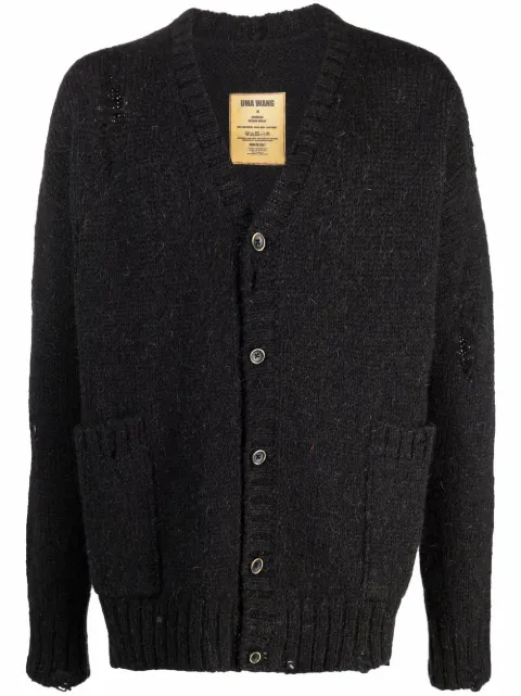 Uma Wang ribbed-knit spread-collar sweater Black UK7565