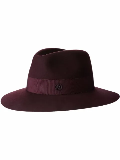 Maison Michel Henrietta felt fedora hat Red 1002081003