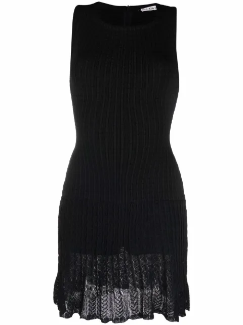 Alaïa Pre-Owned 1980s knitted fitted dress Black HOLAALA103