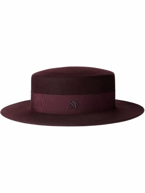 Maison Michel Kiki felt canotier hat Red 1041059003