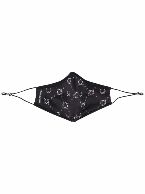 Marine Serre logo-embroidered face mask Black A131FW21X