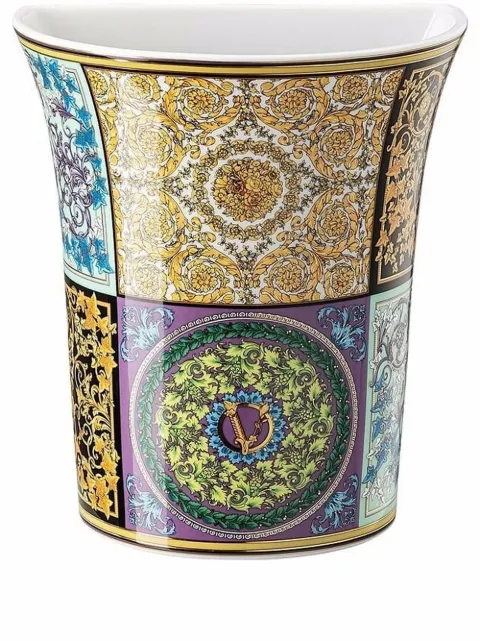 Versace Barocco-pattern porcelain vase White 1446140372826018