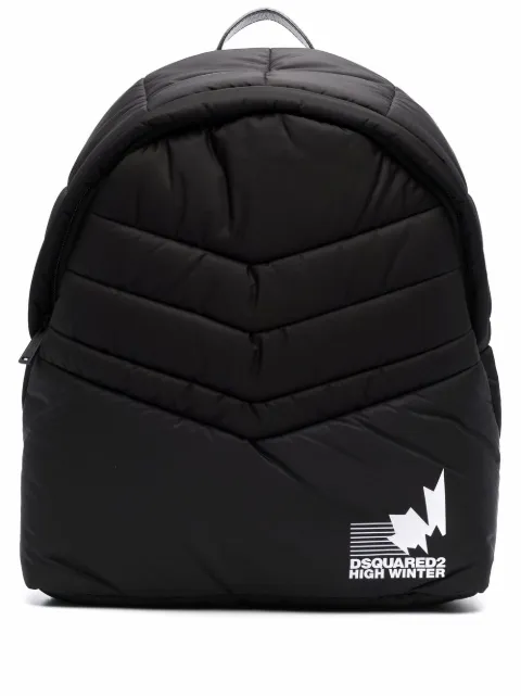 DSQUARED2 padded logo-print backpack Black BPM006611702383