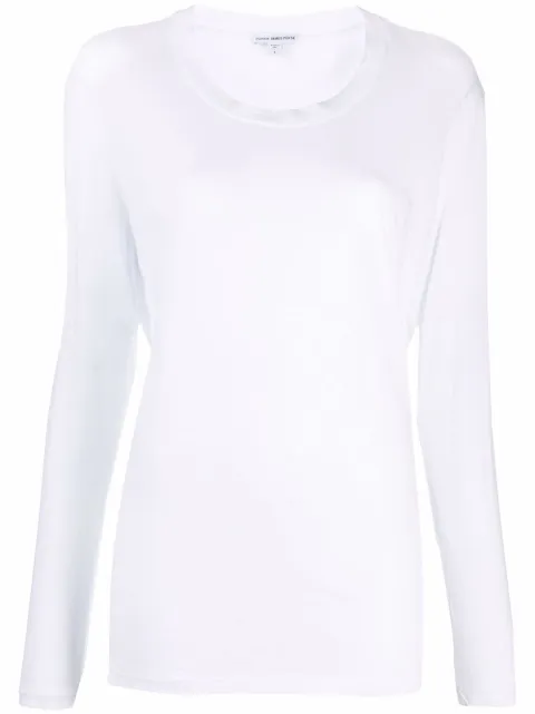 James Perse long-sleeved cotton T-shirt White WKJ3637