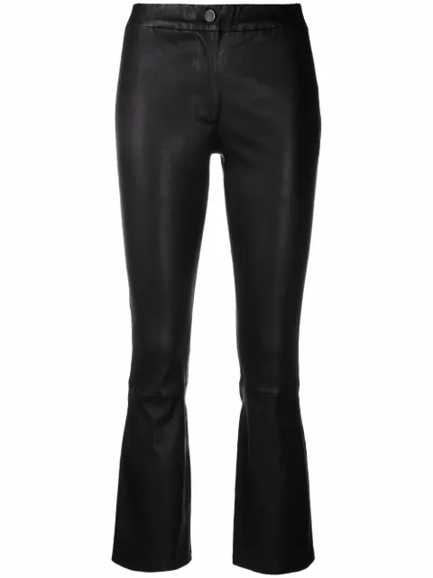 Arma flared leather trousers Black 001L21600502