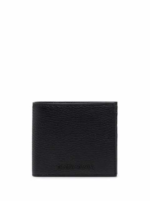 Emporio Armani grained embossed-logo wallet Black Y4R168Y068E