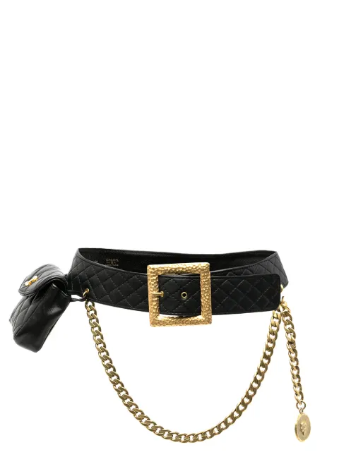 CHANEL Pre-Owned 1994 CC diamond-quilted belt bag Black 94A