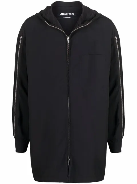 Jacquemus zip-sleeve coat Black 216BL0621612