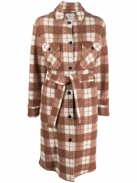 Woolrich Gentry check-print overshirt Brown CFWWOS0043FRUT2749