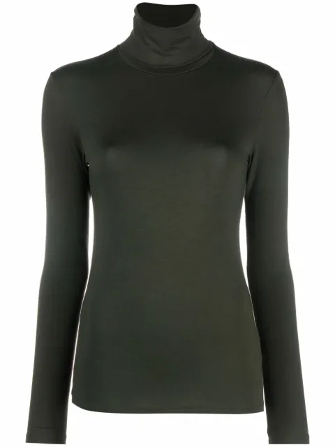 Majestic Filatures roll-neck T-shirt Green M001FTS011