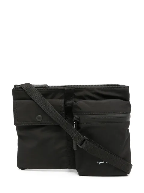 agnès b. zip-up messenger bag Black O067VNP8