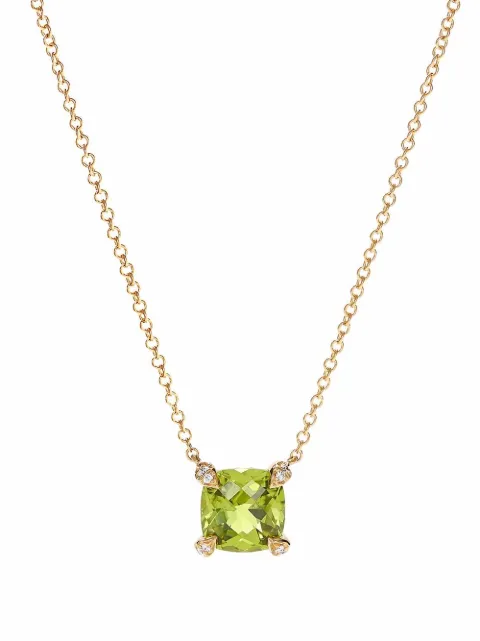 David Yurman 18kt yellow gold Châtelaine peridot diamond pendant necklace Gold N12598D88APRDI