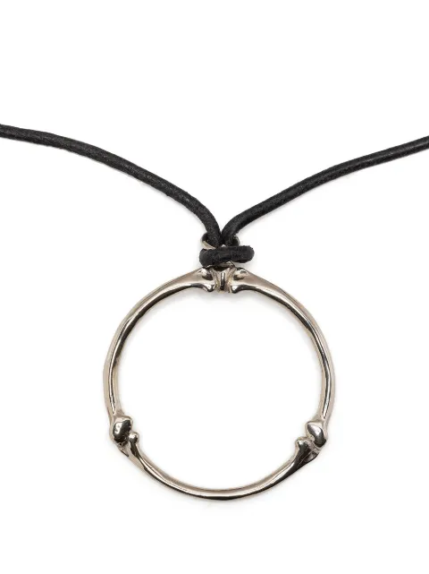 Takahiromiyashita The Soloist circular-pendant rope-detail necklace Silver SA0025SS21