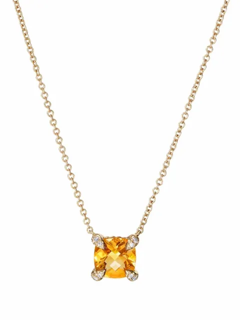 David Yurman 18kt yellow gold Châtelaine citrine diamond pendant necklace Gold N12598D88ACIDI