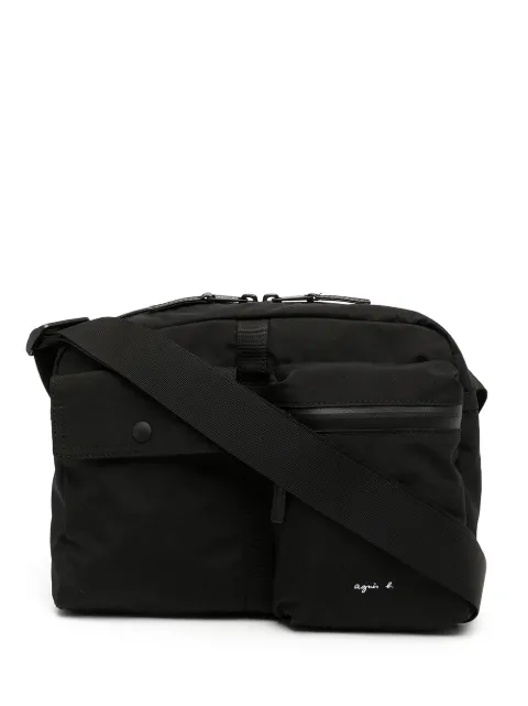 agnès b. zip-up messenger bag Black O068VNP8