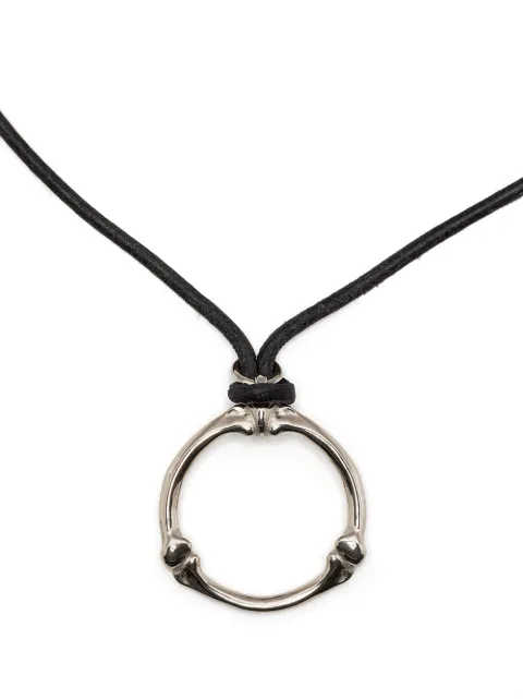 Takahiromiyashita The Soloist circular-pendant rope-detail necklace Silver SA0024SS21