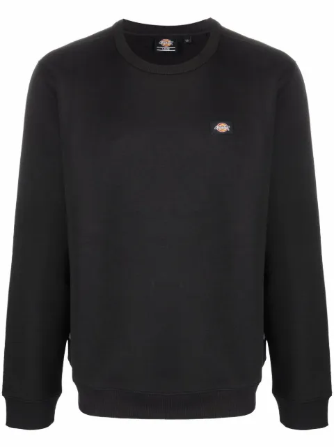 Dickies Construct logo-patch crew neck sweatshirt Black DK0A4XCE
