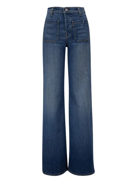 Nili Lotan patch-pocket wide-leg jeans Blue 10196W45CLWDEN