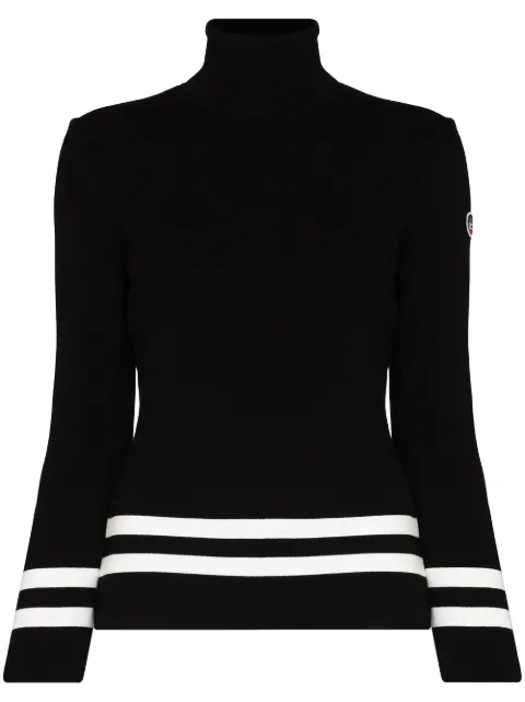 Fusalp Judith ski knit turtleneck jumper Black Y1127