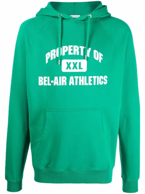 BEL-AIR ATHLETICS logo-print cotton hoodie Green 31BELM305216751