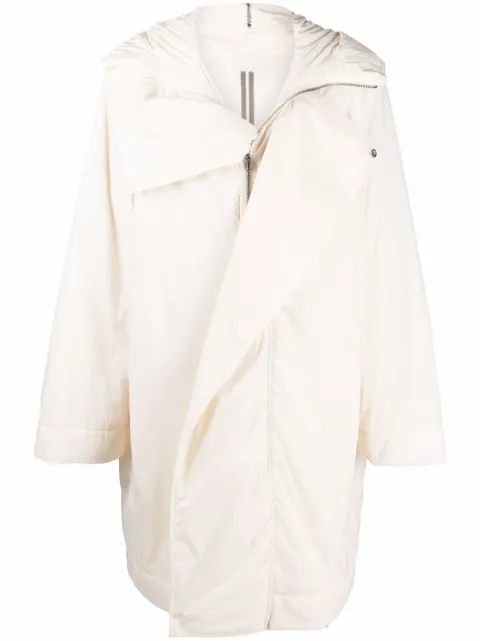 Rick Owens oversized hooded parka Neutrals DU01B7981ND