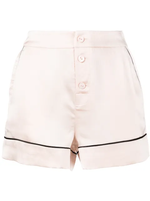 Agent Provocateur contrasting pipe-trim shorts Pink 109433