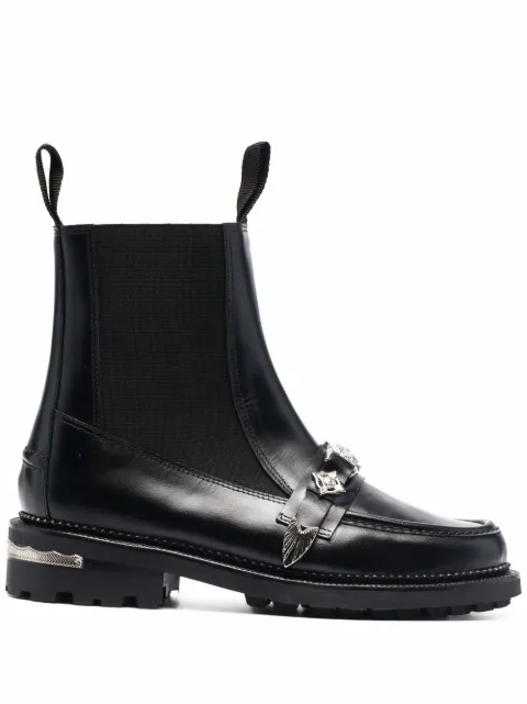Toga Pulla embellished leather boots Black AJ1150