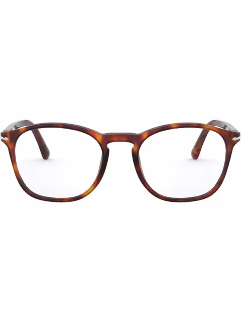 Persol tortoiseshell square-frame glasses Green PO3007VM24