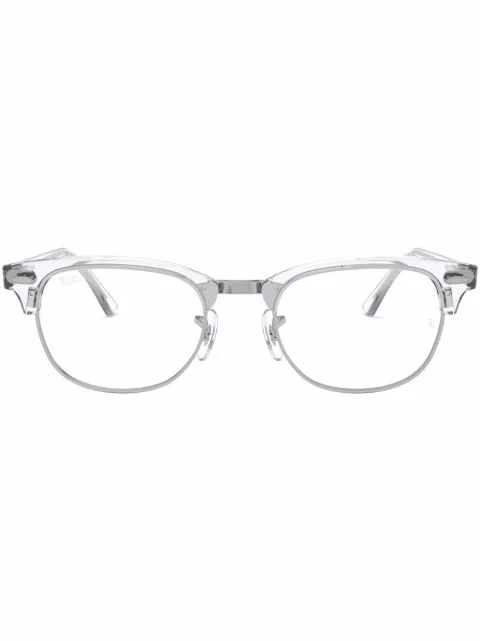 Ray-Ban Clubmaster transparent-frame glasses White RB51542001