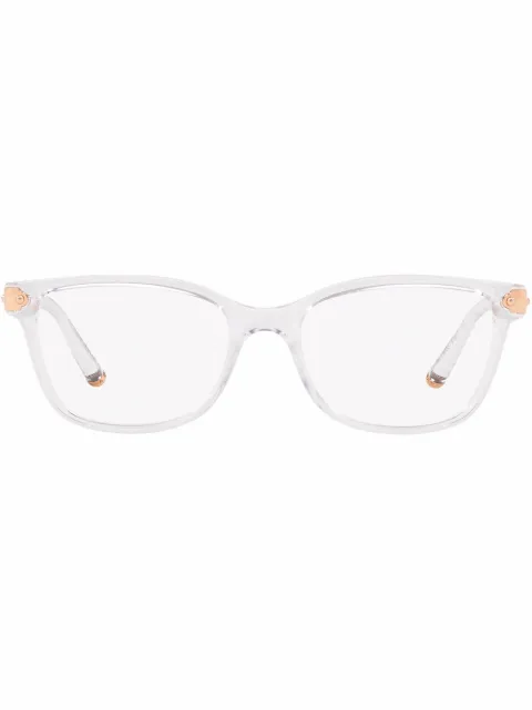 Dolce & Gabbana Eyewear logo-tip square glasses Neutrals DG50363133