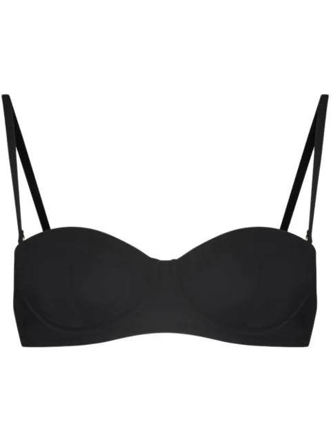 Dolce & Gabbana Balconette bandeau bikini top Black O1A16JFUGA2