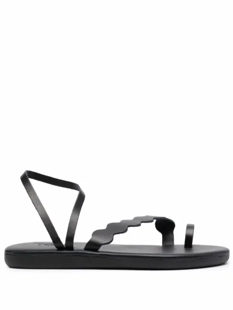Ancient Greek Sandals Koralia leather sandals Black KORALIAVACHETTABLACK