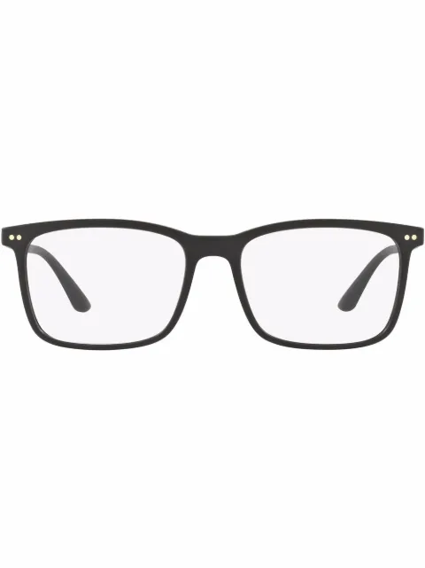 Giorgio Armani matte-finish square glasses Black AR71225042