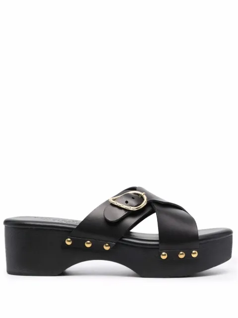 Ancient Greek Sandals Marilia clog sandals Black MARILISACLOGVACHETTABLACK