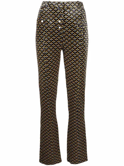 Rabanne patterned buttoned trousers Black 21AJPA122VI0294
