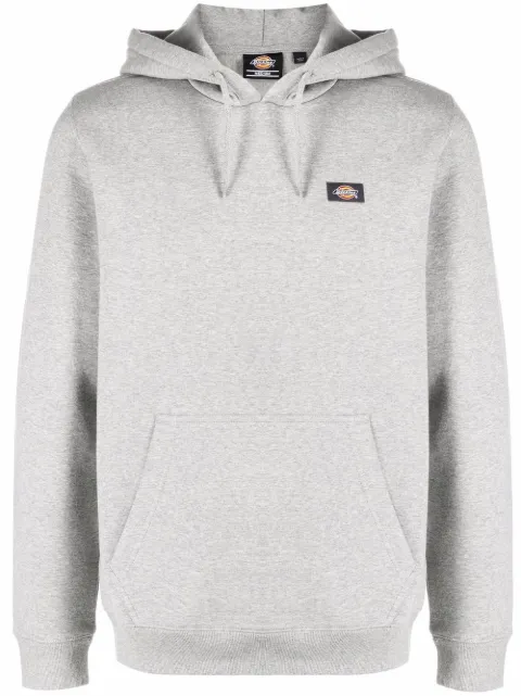 DICKIES logo-patch long-sleeve hoodie Grey DK0A4XCDGYM1