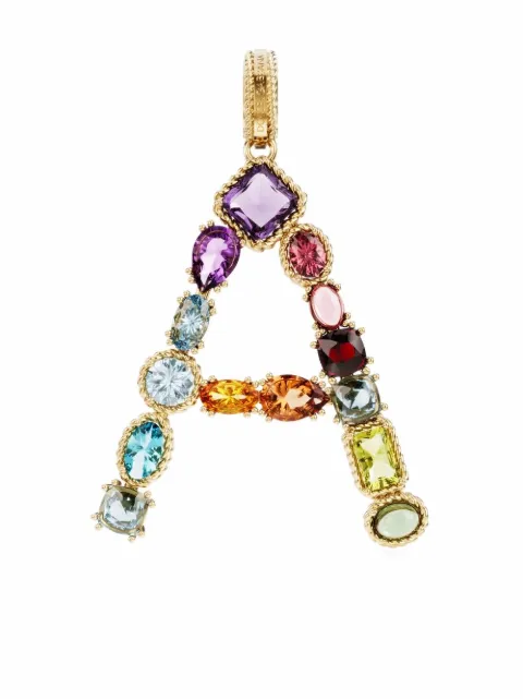 Dolce & Gabbana 18kt yellow gold A initial pendant Gold WANR1GWMIXA