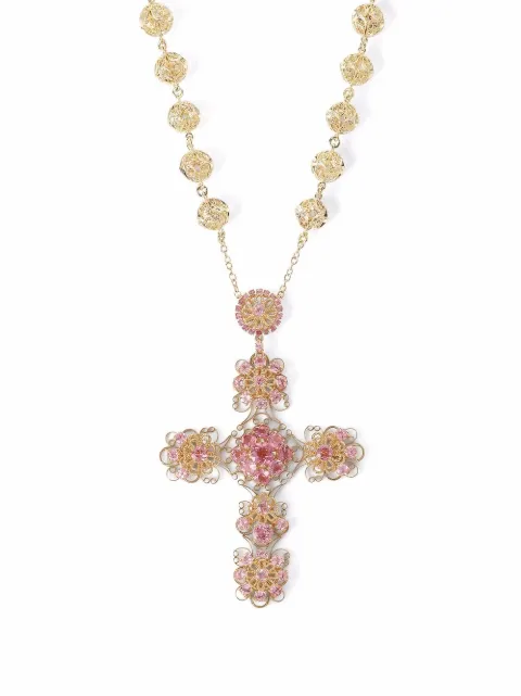 Dolce & Gabbana 18K yellow gold Filigree tourmaline necklace Gold WAFH1GWTOP1