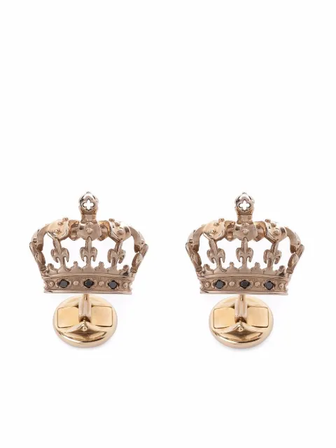 Dolce & Gabbana 18K white gold Royal diamond cufflinks Silver WFHK2GWDIAB