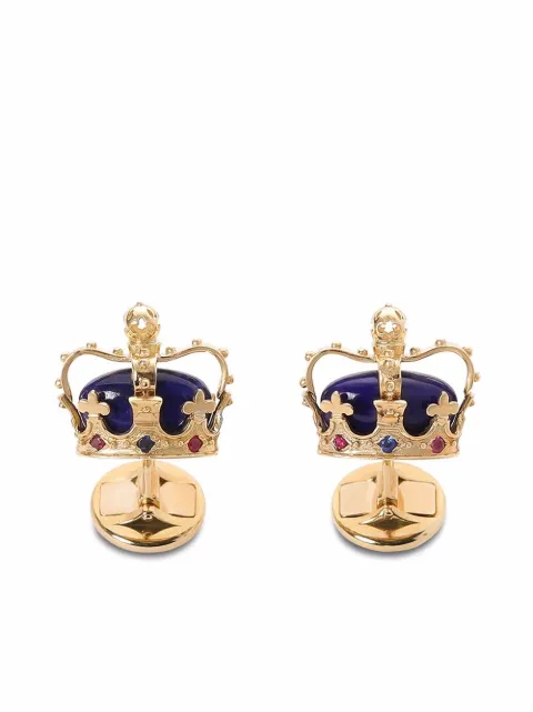 Dolce & Gabbana 18K gold Royal lapis lazuli, ruby and sapphire cufflinks Gold WFHK1GWLAP1