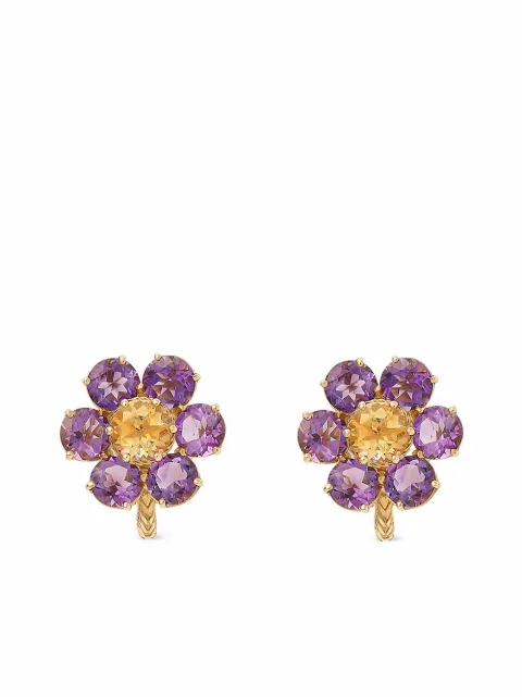 Dolce & Gabbana 18K yellow gold Spring amethyst earrings Gold WEJI1GWAM03